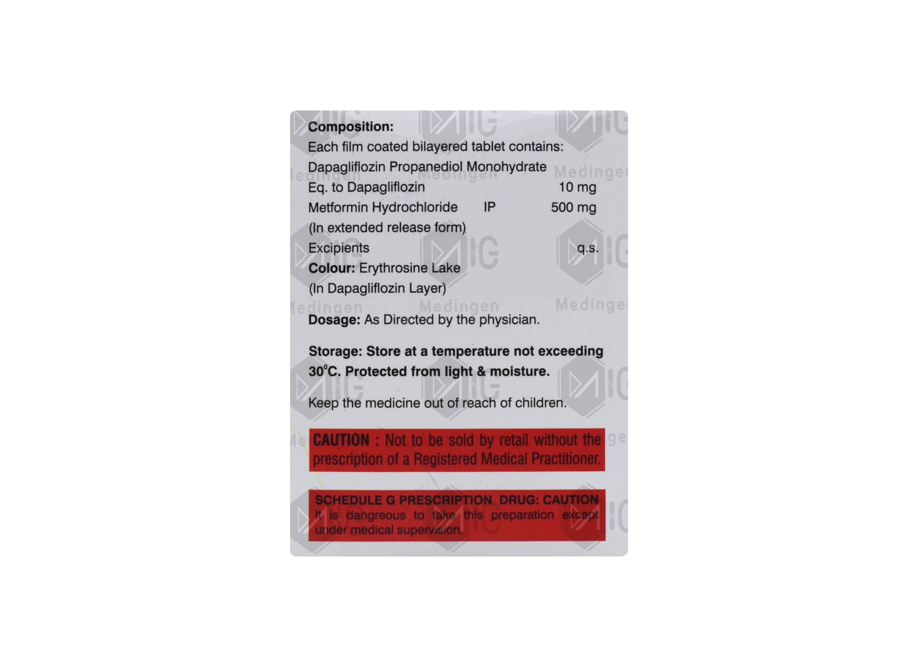 Dapaflozin Tablet 500mg: View Uses, Side Effects, Price & Substitutes.